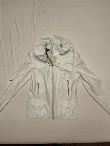 Ungetragen lederjacke weiß - ungetragen:,
