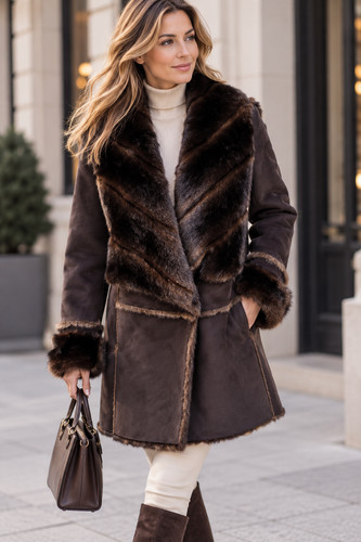 Marc cain shearling mantel - shearling, 36