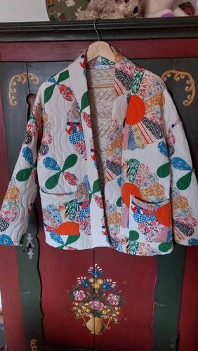 Bunte patchwork steppjacke - bunte,